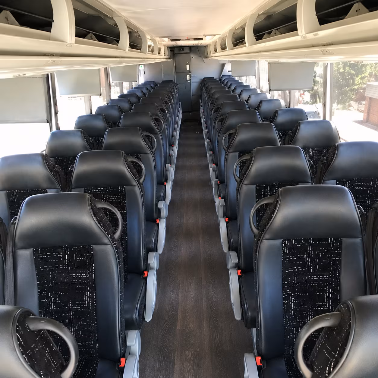 edmond charter bus interior