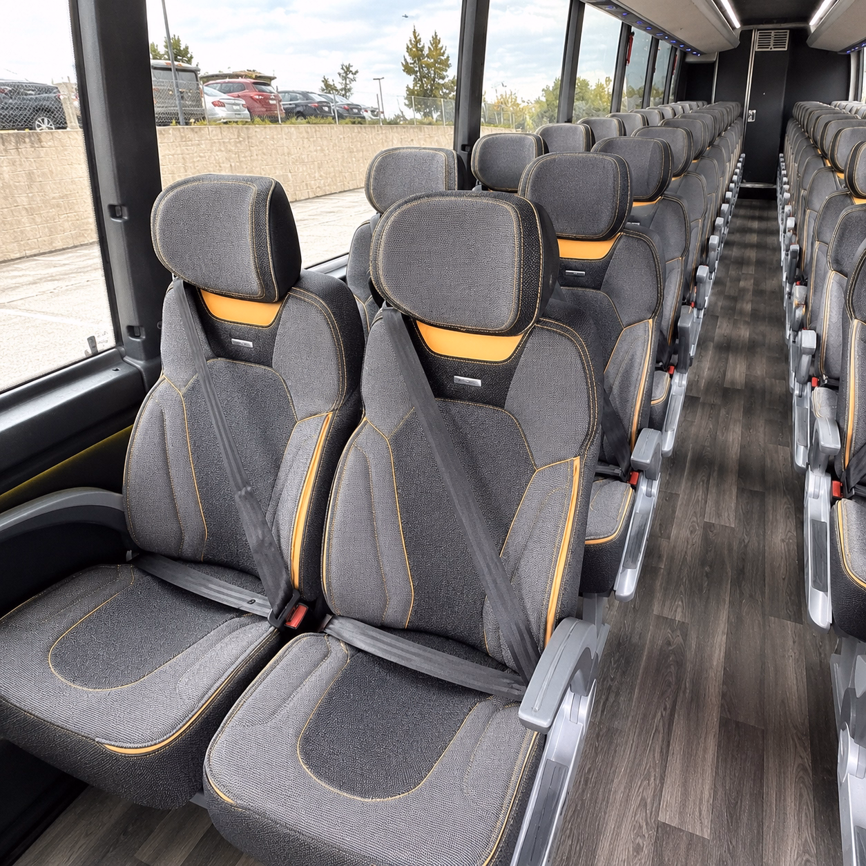 edmond charter bus rental interior